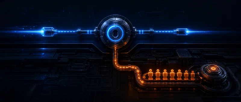A mutex fast path staying in user space with atomics while the futex slow path descends into the kernel wait queue